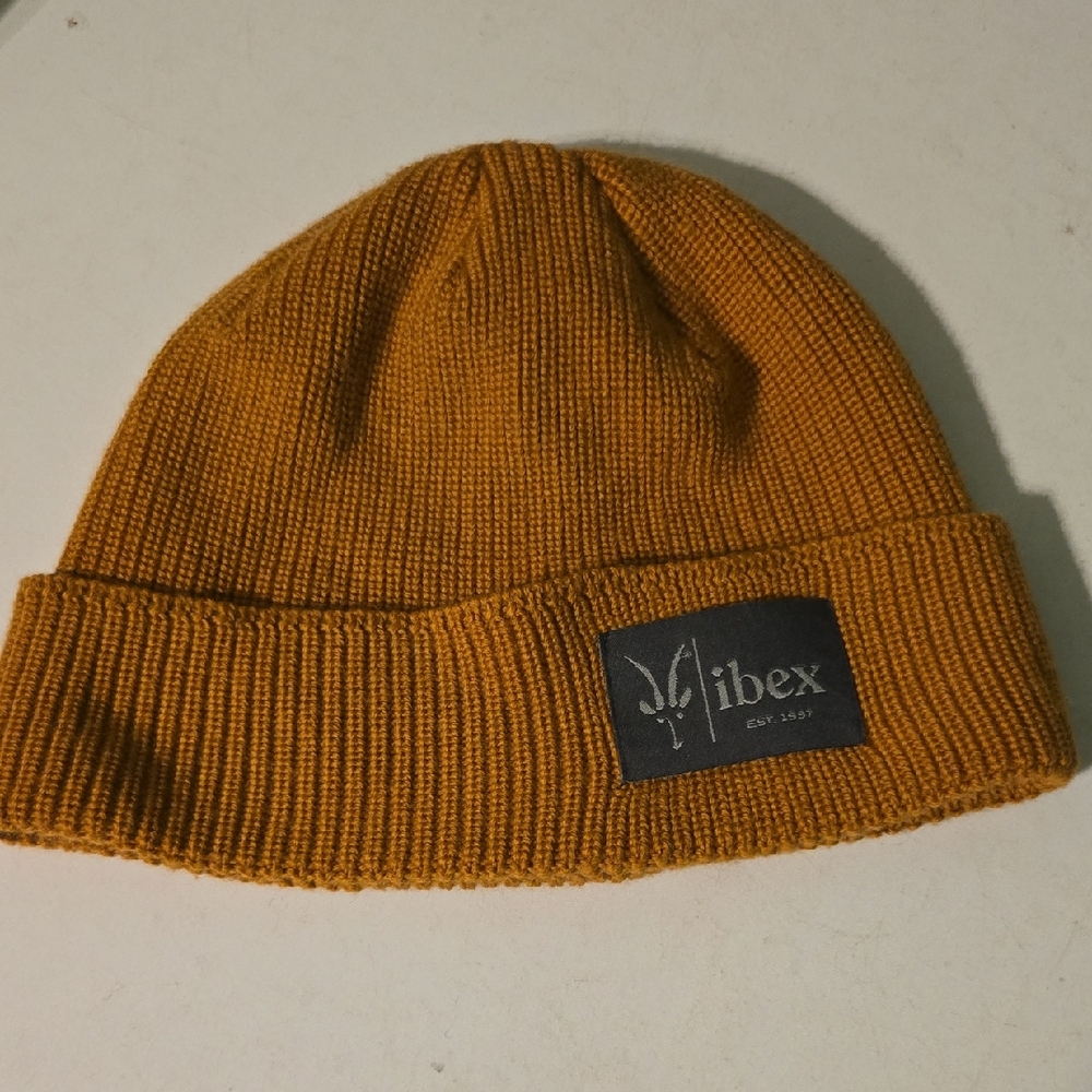 Ibex Mustard Knit Beanie